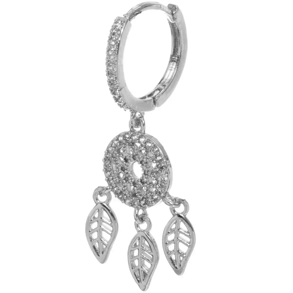 Серьги из гиппоалергенного металла со стразами «ПАЛУМНА», ловец снов, цвет золото и серебро, 3,5см