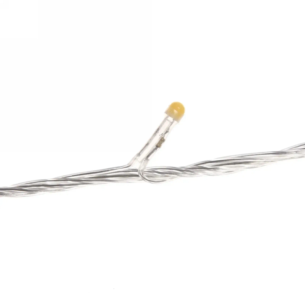 Гирлянда для дома «Bright light» 9,5м 100 ламп LED прозрач.пров.,8 реж, IP-20, Теплый белый (возможность соединения)