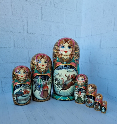 Матрёшка 21см "Тройка" 7мест