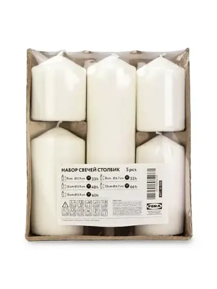 Набор свечей столбик 5шт FORA