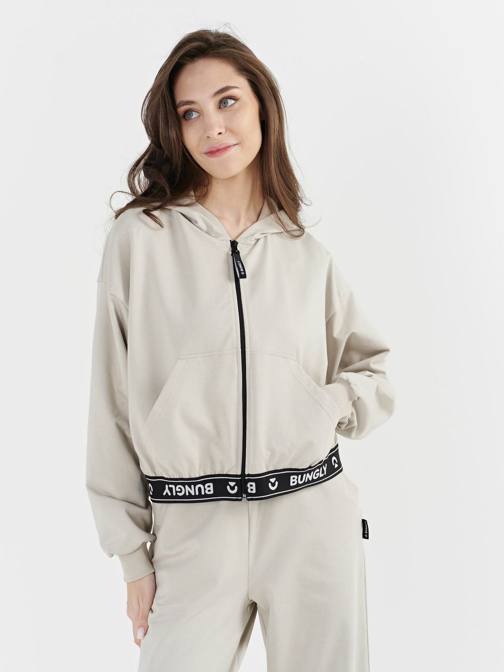 Толстовка облегченная "Туман" укороченная женская