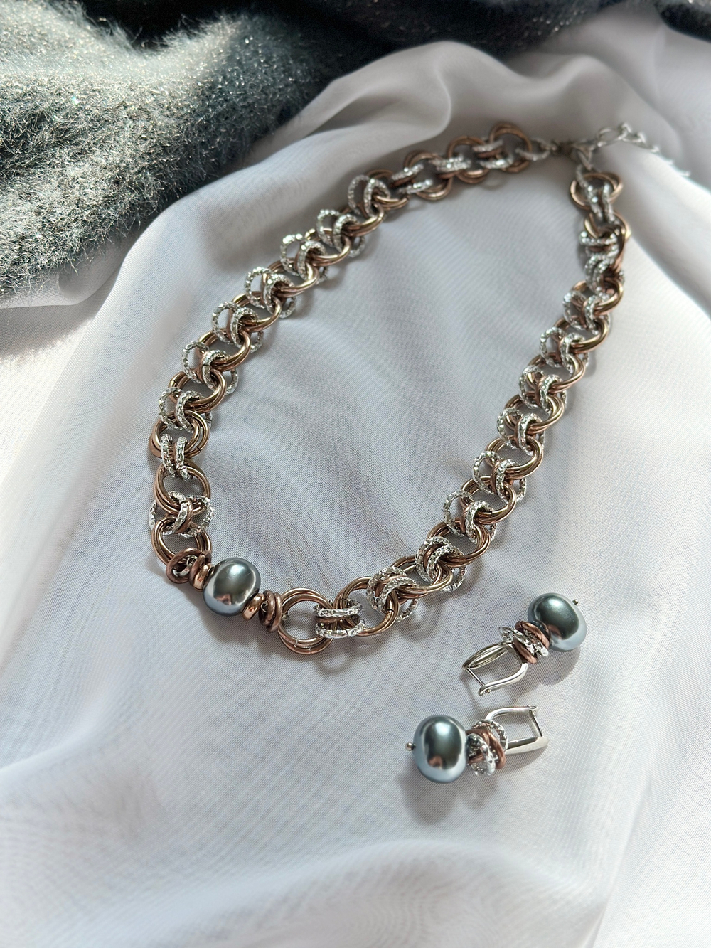 HMG 1275 CgGray Серьги арт.0679