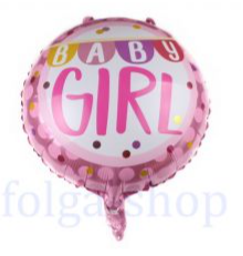 К 18" Круг Baby girl девочка горох