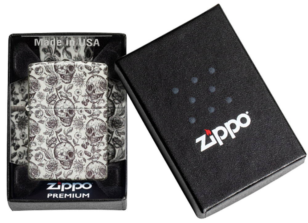 Зажигалка Skeleton Glow in the Dark Green ZIPPO 49458