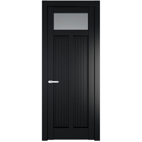Фото межкомнатной двери эмаль Profil Doors 3.4.2PM блэк стекло стекло прозрачное