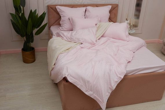 Моне (пудра) страйп сатин 1.6