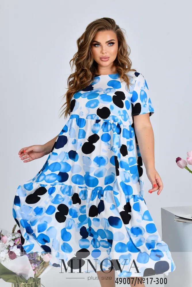 Платье 17-300-голубой Minova