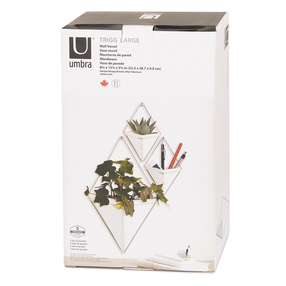 Декор для стен Trigg большой белый/никель