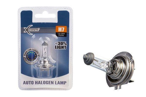 Лампа 12 В H7 55 Вт +30% галогенная Xenite