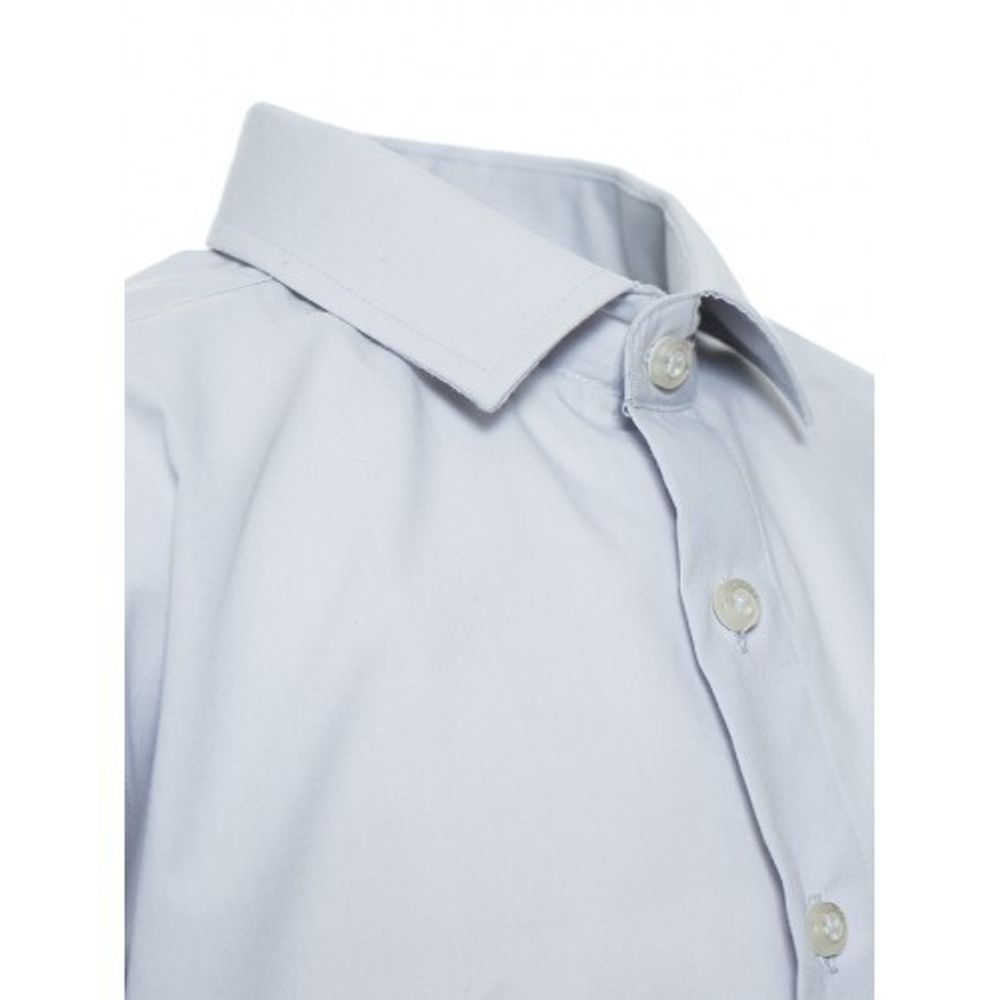 Светло-серая рубашка с коротким рукавом TSAREVICH