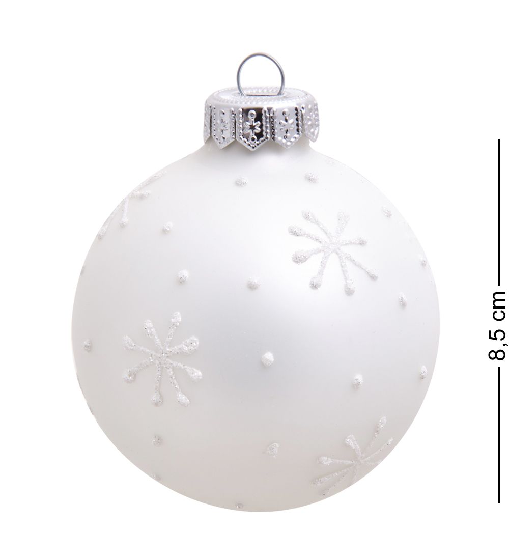 НФШ-1059 Ел. украшение Шар «Дед Мороз веселый» 85 мм