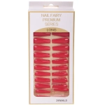 Ногти накладные на клеевых пластинах 24шт «ТЫПРЕКРАСНА!», цвет красная роза, длина 3см, 19*8.5см