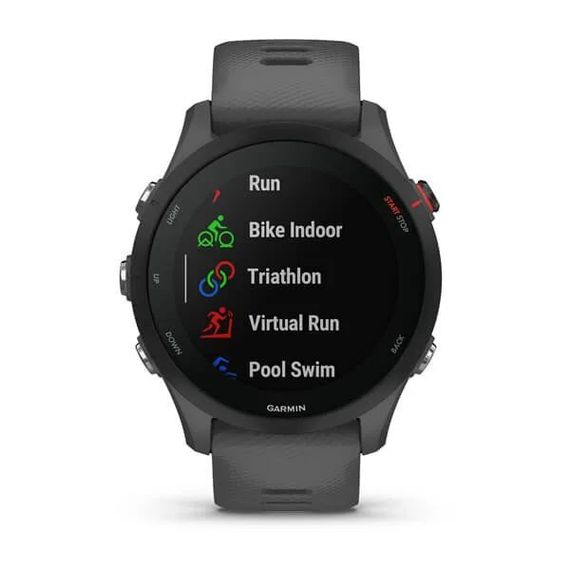 Умные часы Garmin FORERUNNER 255 с темно-серым ремешком