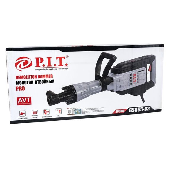 Молоток P.I.T. отбойный GSH 65-C3 МАСТЕР (65дж,2000Вт, хвостовик HEX 30мм) купить в Москве и Московской области по низкой цене с доставкой по России — (5) Молоток P.I.T. отбойный GSH 65-C3 МАСТЕР (65дж,2000Вт, хвостовик HEX 30мм) — (5)