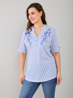 Блузка БЛ-122/белый-цепочкацветы-п