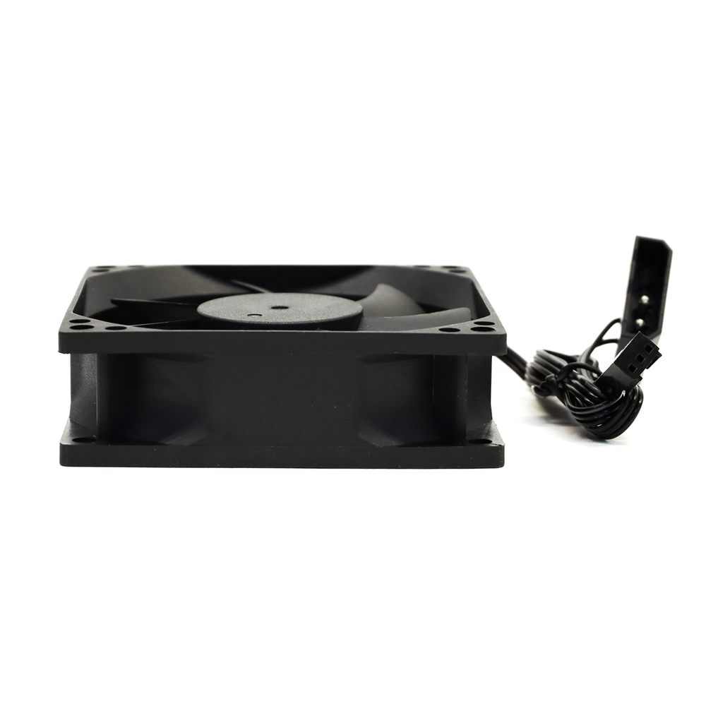 Вентилятор BaseTech V1, 80мм, 2400rpm, 3-pin+Molex, черный, Bulk, 46.2CFM, 22дБ (BT-F80X25-3PB)