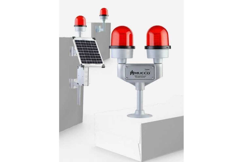 Заградительные огни настенного монтажа, 12V/DC, цвет красный