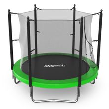 Батут UNIX Line Simple 8 ft (244 см) с внутренней защитной сеткой, зеленый