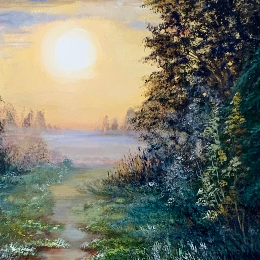 Картина "Теплый вечер" 50х50