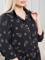 Платье 1329 цветы на черном Novita (Акция)