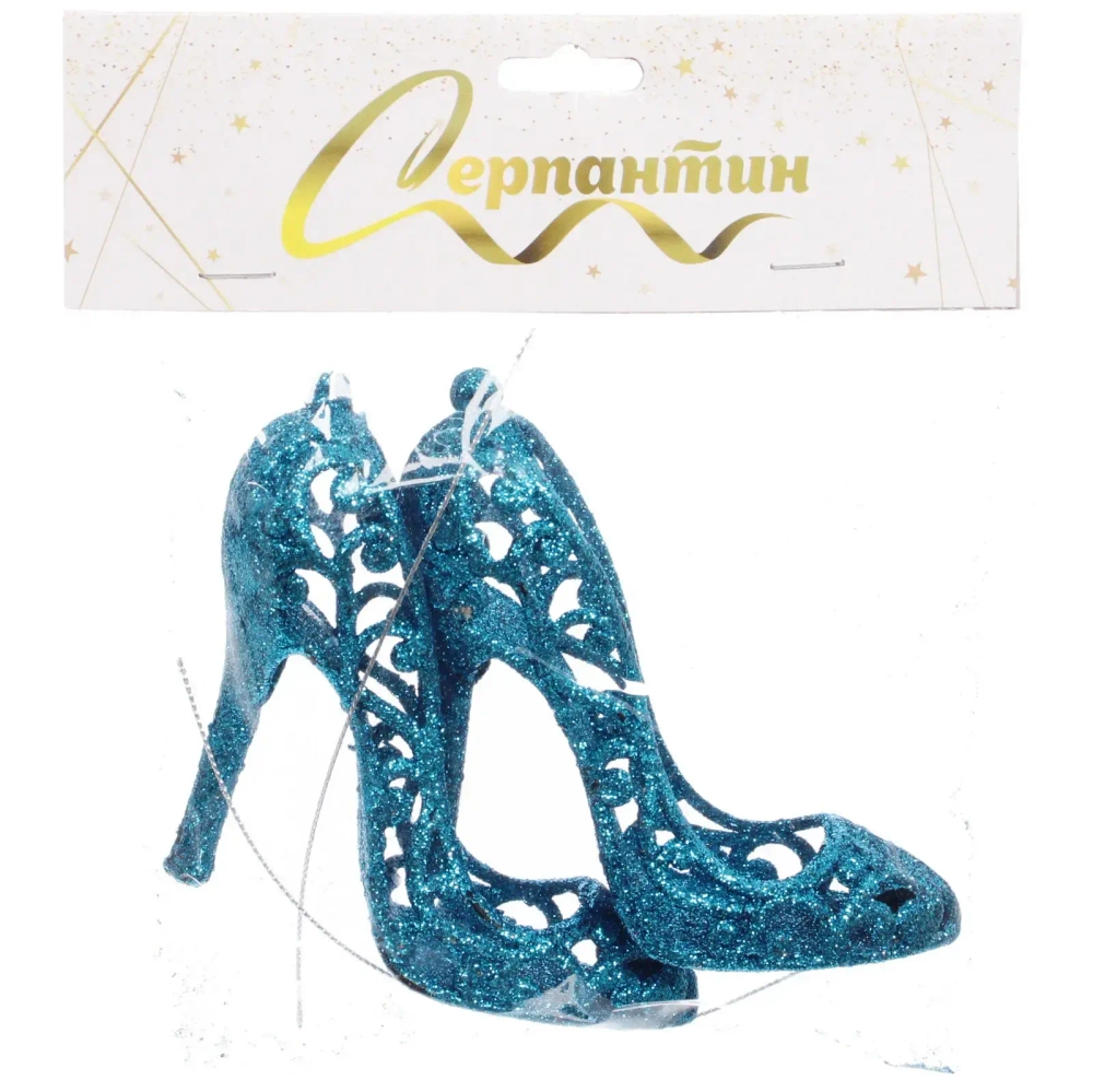 Подвеска «Туфли» 10 см (набор 2 шт), голубой