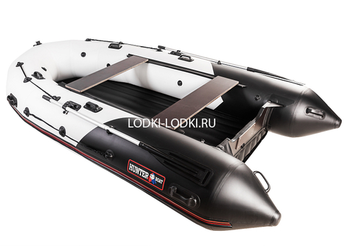 Хантер 380 ПРО белый-черный (лодка ПВХ под мотор НДНД)