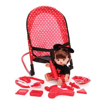 Аксессуар для куклы Стульчик для кормления с куклой, пакет CS5817-2