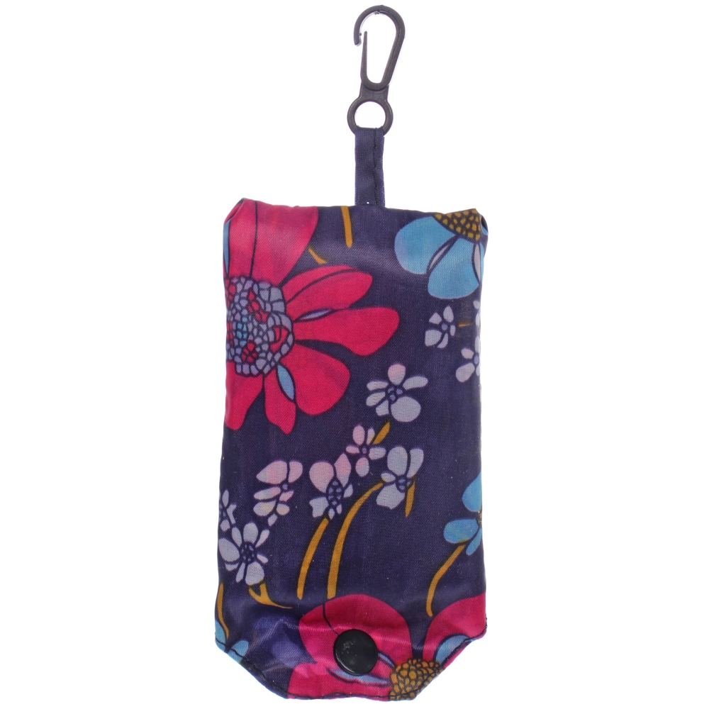 Сумка - шоппер с карабином «ИДЕЯДОМА», принт ромашки, 60*38см/нагрузка до 10кг (инд. пакет истикер)