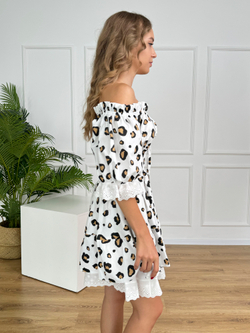 Сарафан платье летнее для девочки "Пятна леопард"