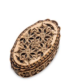 Народные промыслы BST-410 Шкатулка прорезная (береста, прорезная)