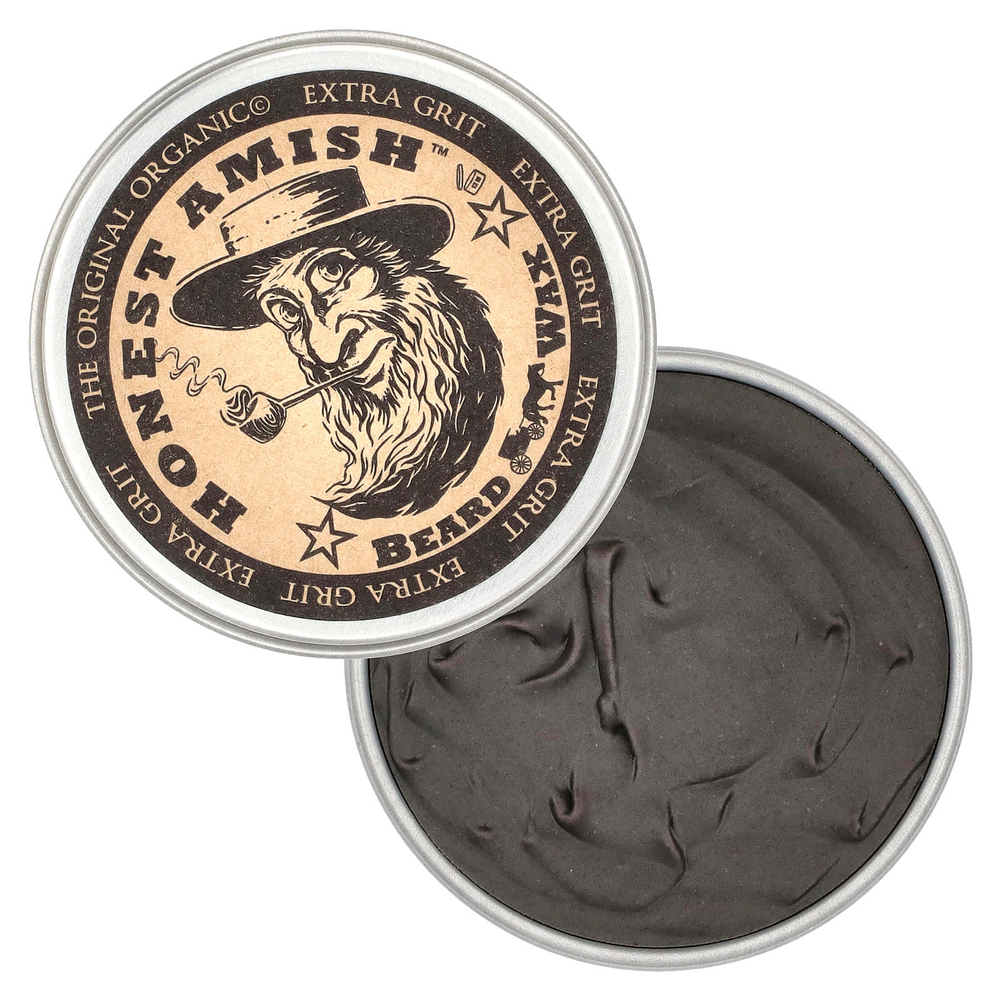 Honest Amish, Сильная фиксация, темный Воск для бороды, 60 мл (2 унции)