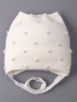 Шапка для девочки с ушками осенняя