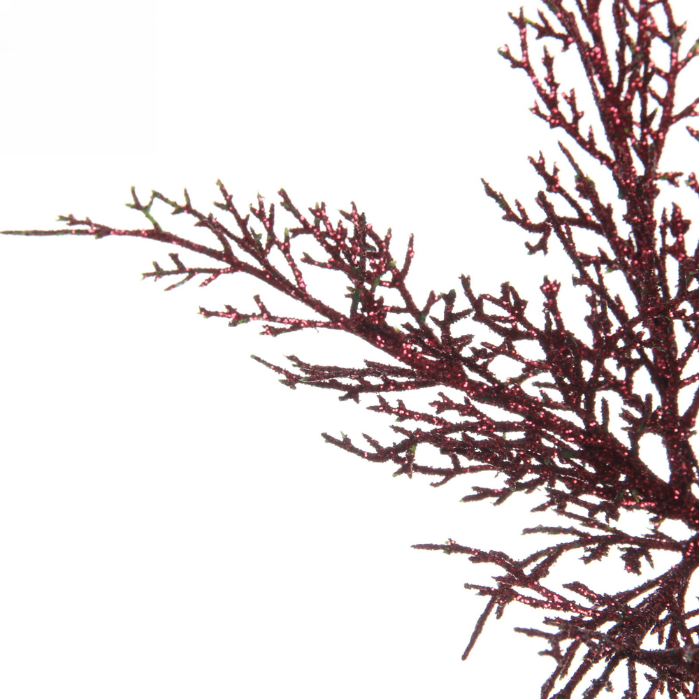 Ветка декоративная «Зимний танец» 27 см, Рубин