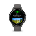 Умные часы Garmin Venu 3S 41 мм Безель из сланцевой нержавеющей стали, корпус серого цвета и силиконовый ремешок