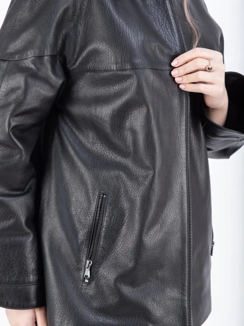 Куртка женская кожаная большие размеры