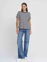 Футболка Kefirmaykifer В Полоску бело-синяя