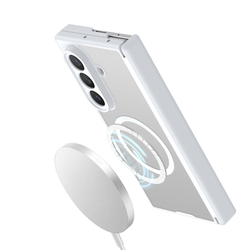 Чехол матовый полупрозрачный белого цвета с MagSafe для Samsung Z TriFold, серия Expn Series Magnetic от Dux Ducis