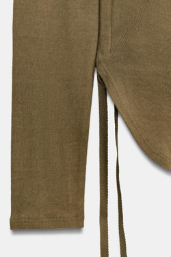 ZARA ФУТБОЛКА В СТИЛЕ РУСТИК СО ШНУРОВКОЙ, ТАБАЧНО-КОРИЧНЕВЫЙ