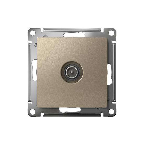 Розетка телевизионная проходная TV AtlasDesign 4дБ механизм шампань SE ATN000592