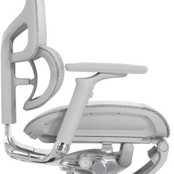 Кресло EXPERT PRO 2 RSA2M01-G(NEW) Подножк(подлок 6D(360), подголовн 4D,сетка бел./каркас сер.)