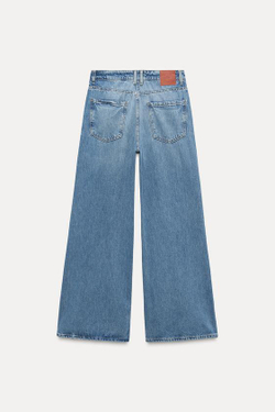 ZARA ДЖИНСЫ Z1975 WIDE LEG С ВЫСОКОЙ ПОСАДКОЙ, ГОЛУБОЙ