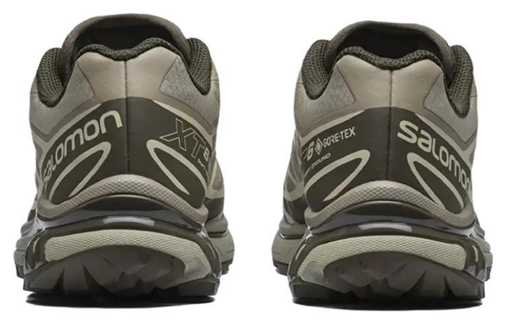 SALOMON Salomon X-6 GTX synthetic leather non-slip wear-resistant low-cut outdoor functional shoes for men and women the same gray brown