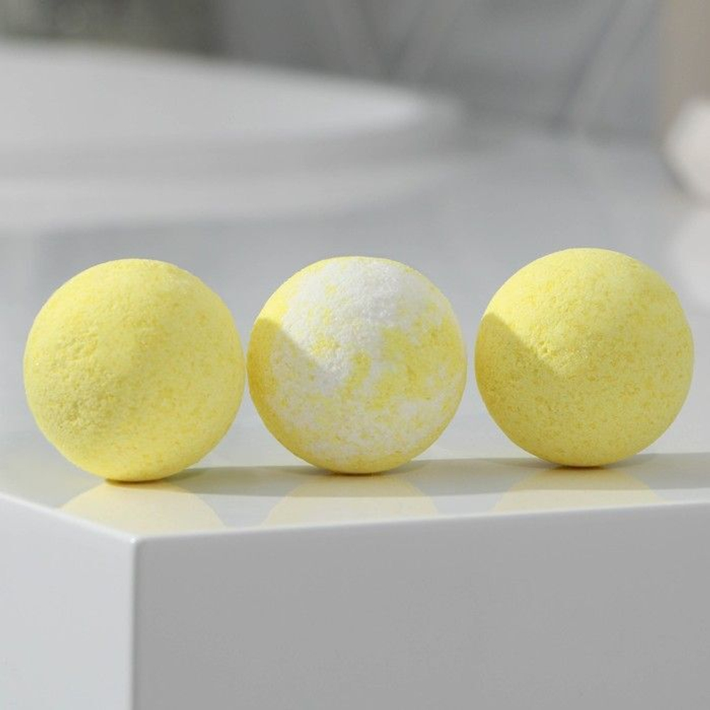 Набор из 3 бомбочек для ванны «Сочный заряд» с ароматом дыни