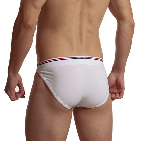 Мужские трусы танга белые JOCKMAIL JM3037-1