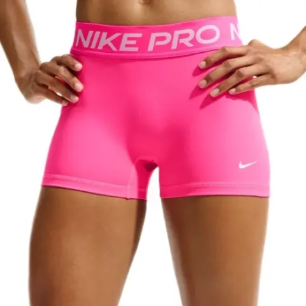 Женские теннисные шорты Nike Pro Dri-Fit 365 Mid-Rise 3in - hyper pink/white