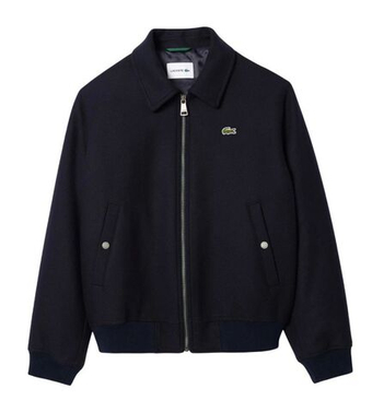Мужская теннисная куртка Lacoste Zip-Up Padded Wool Aviator - navy blue