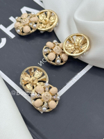 Пуговицы Шан. Бежевые Эмаль жемчуг 18 мм скидка