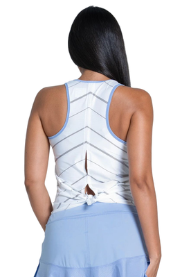 Женский топ теннисный Lucky in Love Лавандовая майка Love с завязками на спине - blav