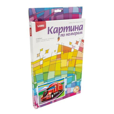 Картина по номерам 20*28,5см "Американский грузовик" (Lori)