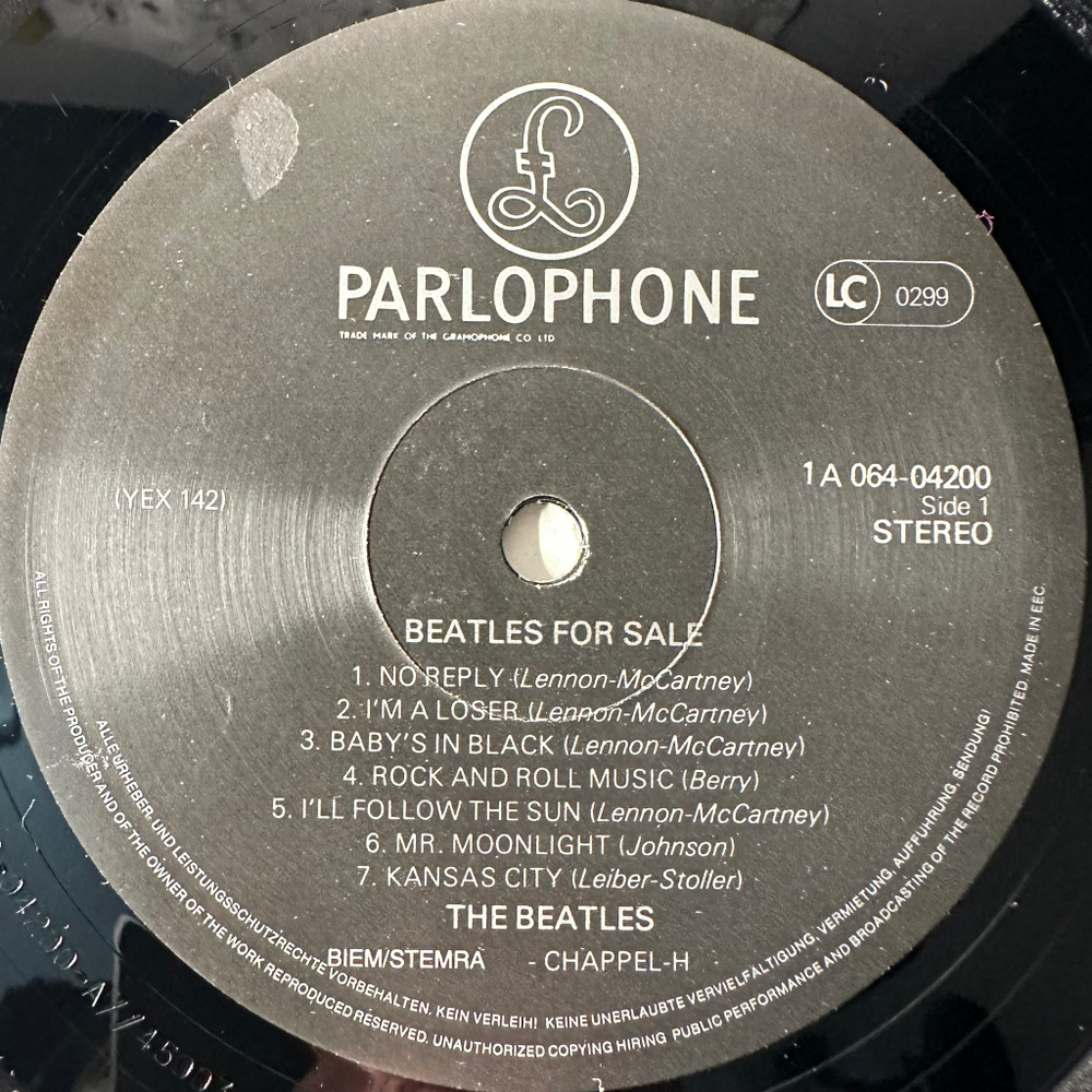 The Beatles ‎– Beatles For Sale (Голландия 1980г.)